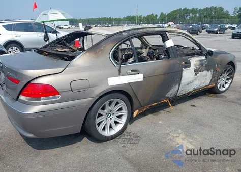 2004 BMW 745Li из США, поврежденный, VIN WBAGN63454DS46104